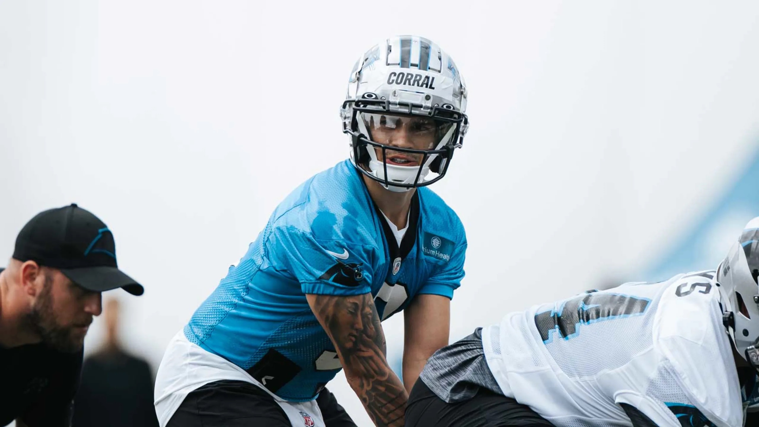 Carolina Panthers quarterback Matt Corrall