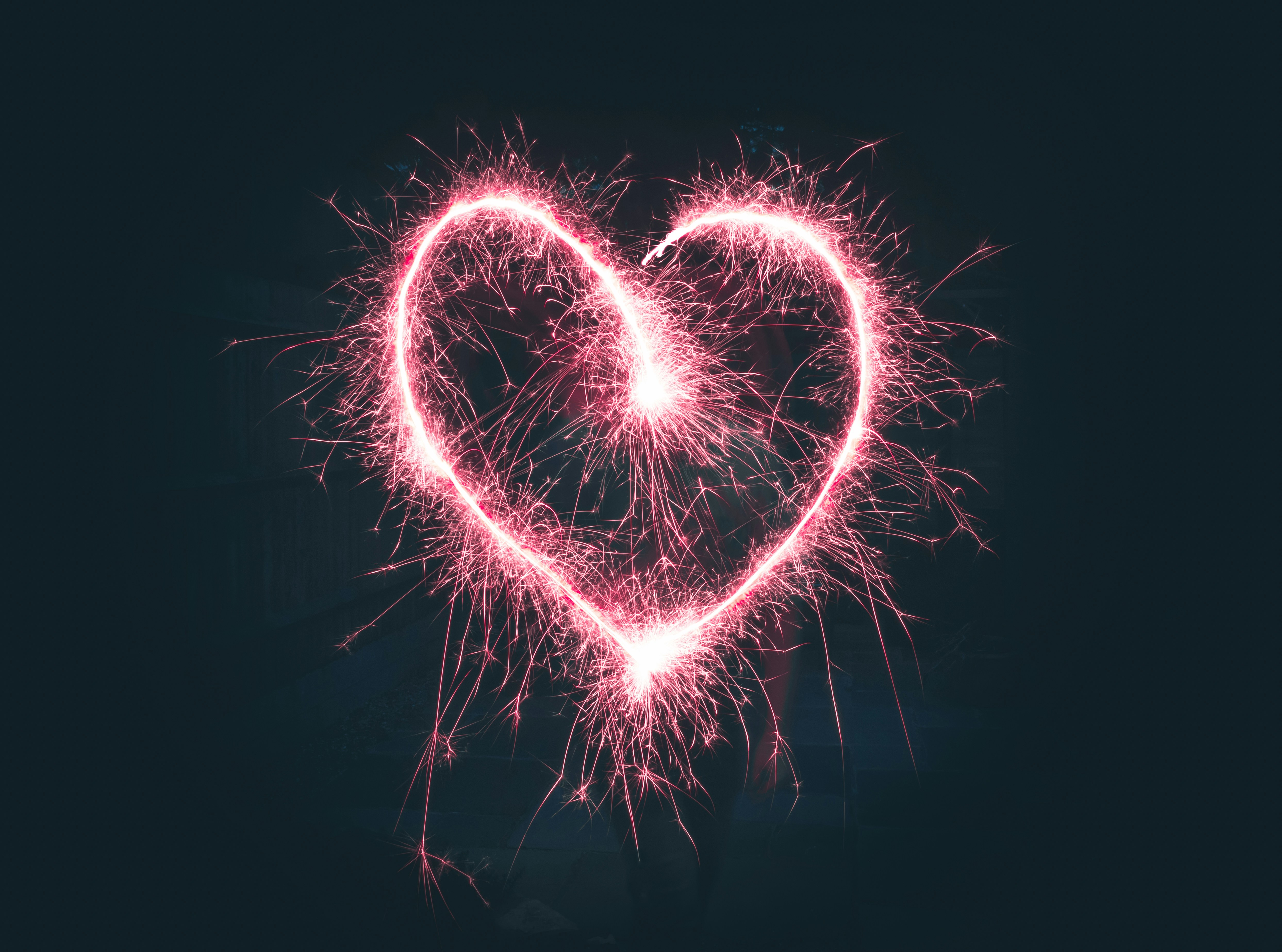 Valentine's Day heart sparklers