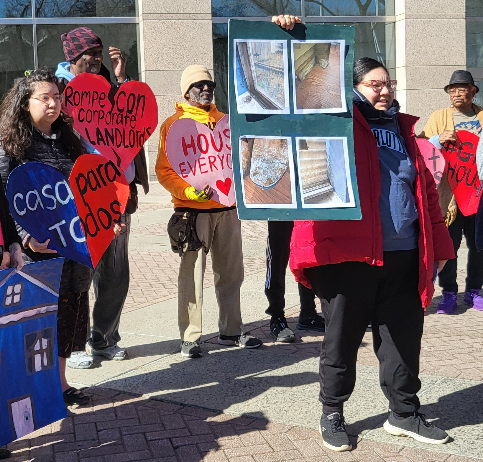 Renters protest against corporate landlords in Charlotte, NC