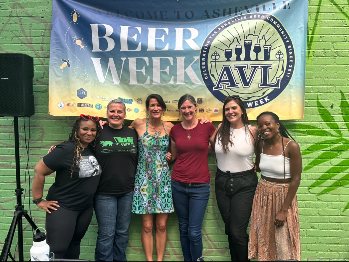 Women pose for a photo at Asheville Beer Week