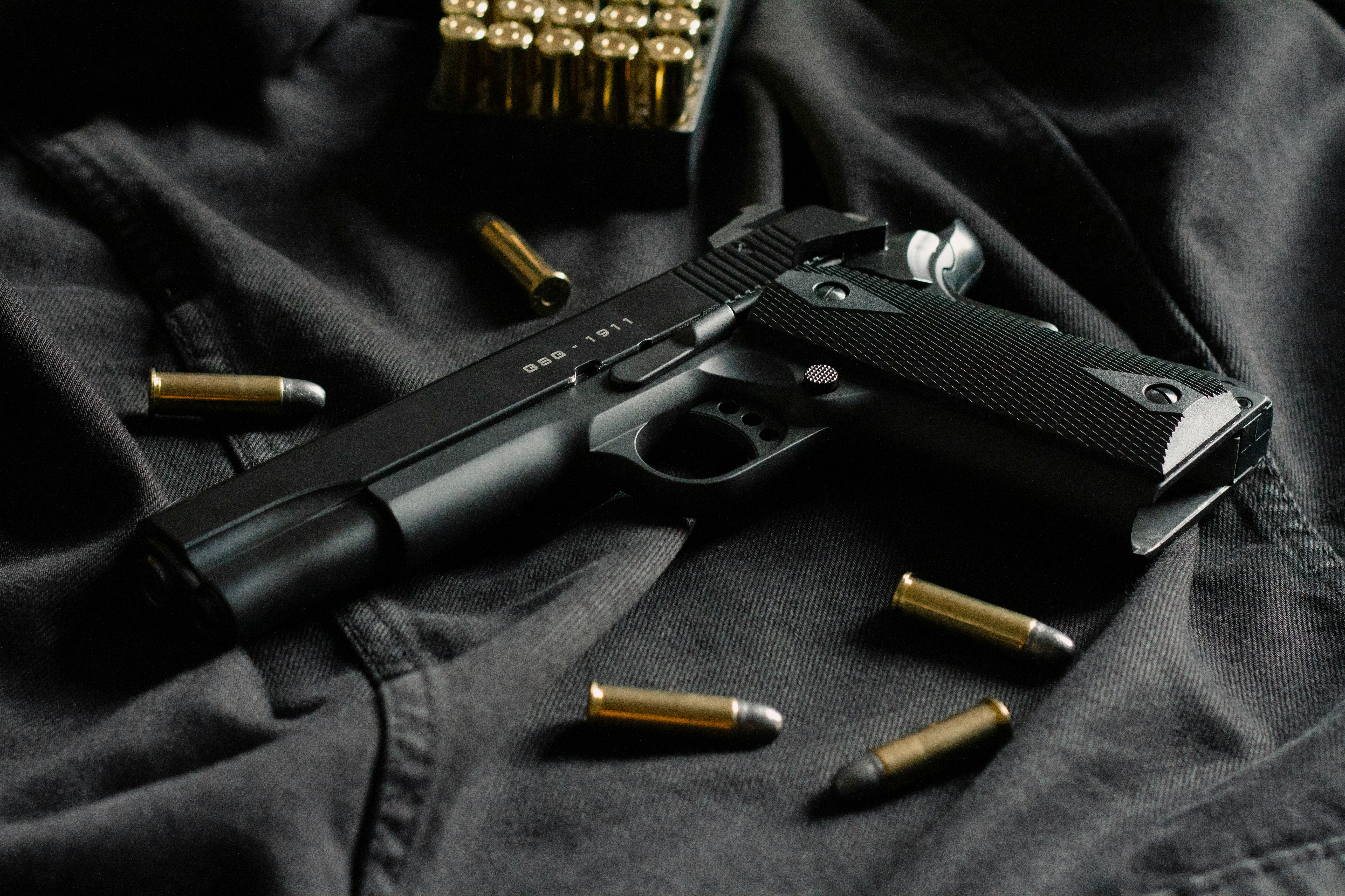 9mm pistol and ammunition