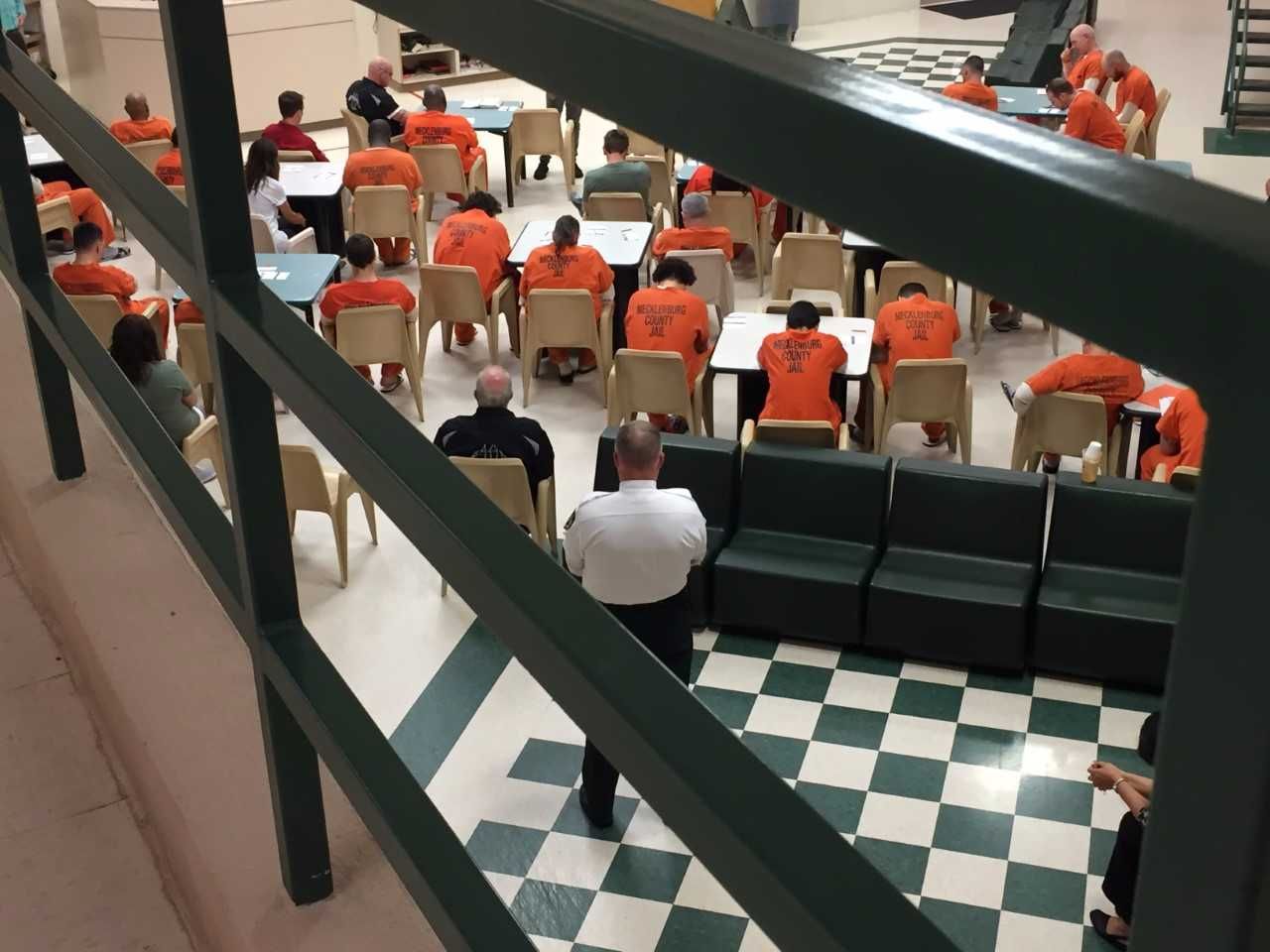 Incarcerated people at Mecklenburg County Jail