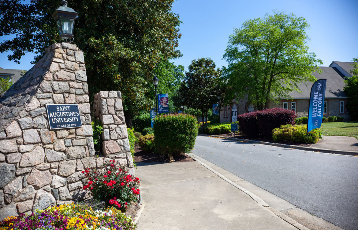 St. Augustine's University campus entrance in Raleigh, N.C.